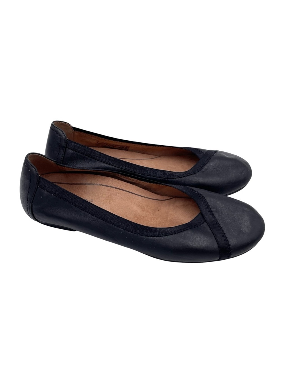 Vionic Caroll Ballet Flats Women's Size 6.5 Black Leather Comfort Shoes Chic